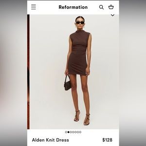 Brown Reformation mini dress